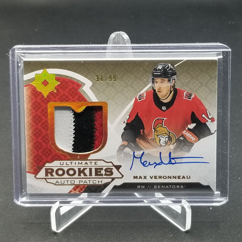 2019 UPPER DECK ULTIMATE - ULTIMATE ROOKIE AUTO PATCH - M. VERONNEAU - #128 - #'D/99 - RELIC - AUTOGRAPH - RC