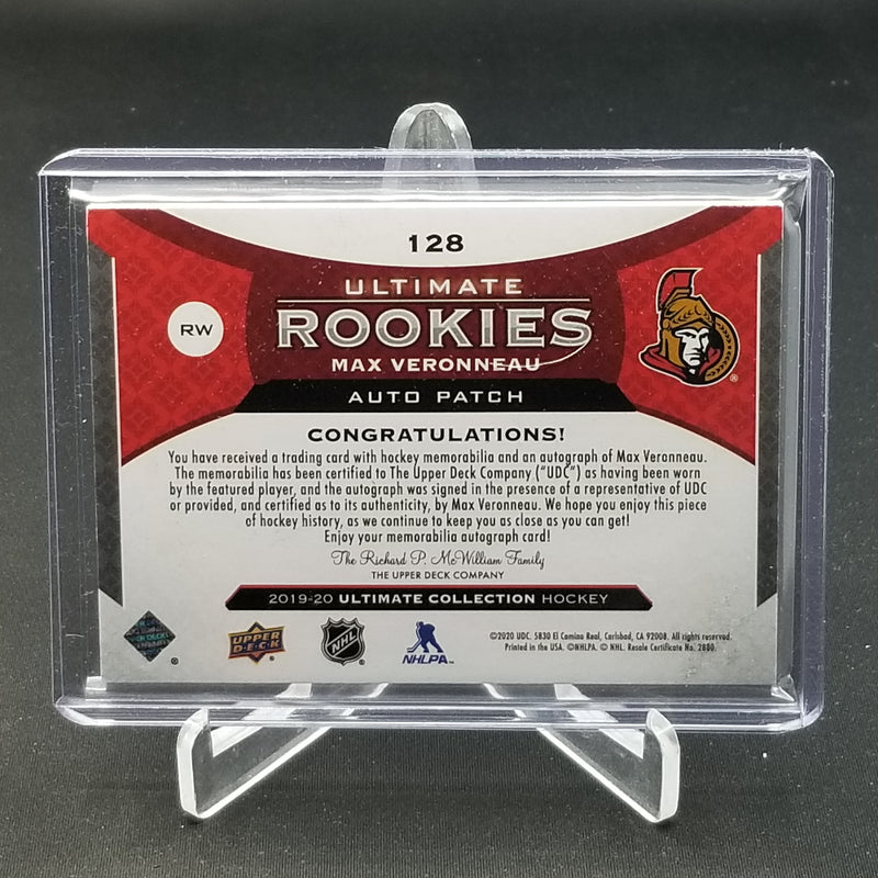 2019 UPPER DECK ULTIMATE - ULTIMATE ROOKIE AUTO PATCH - M. VERONNEAU - #128 - #'D/99 - RELIC - AUTOGRAPH - RC