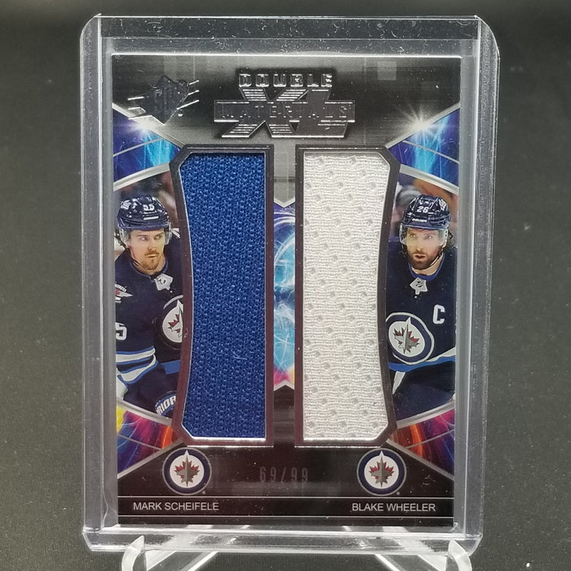 2019 UPPER DECK SPX - DOUBLE XL MATERIALS  - M. SCHEIFELE / B. WHEELER - #XD-SW - #'D/99 - DUAL RELIC