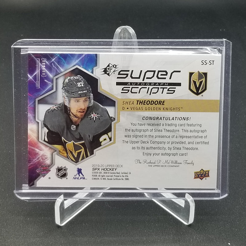 2019 UPPER DECK SPX - SUPER SCRIPTS - S. THEODORE -