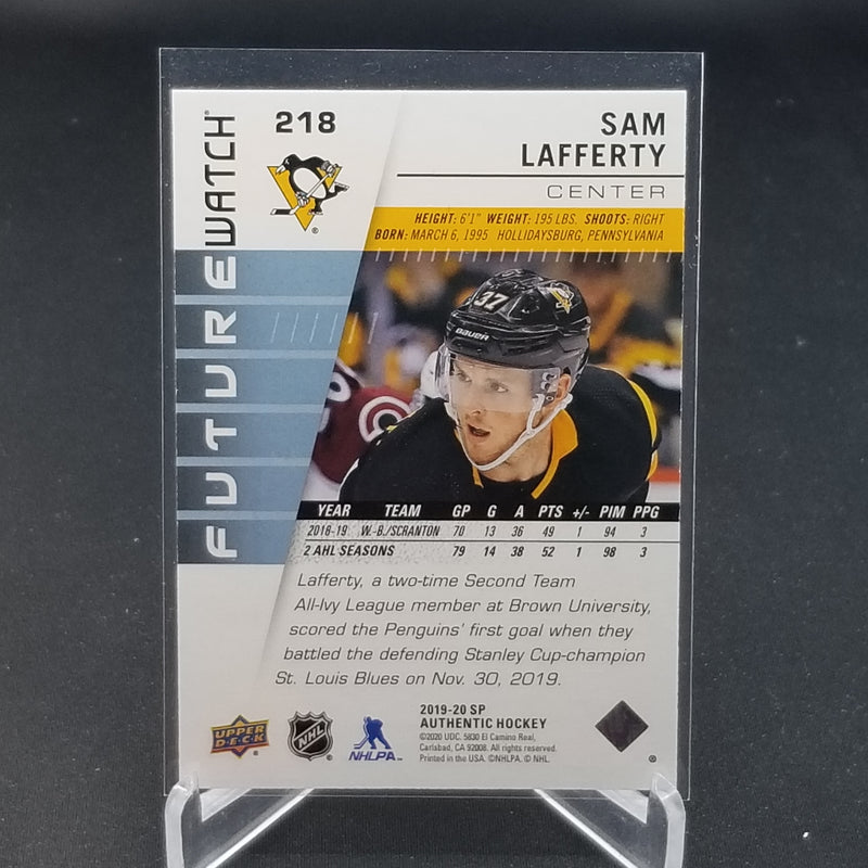 2019 UPPER DECK SP AUTHENTIC - FUTURE WATCH - S. LAFFERTY - #218 - #'D/999 - RC