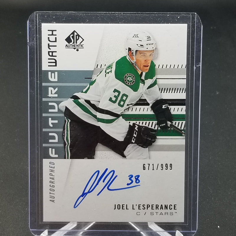 2019 UPPER DECK SP AUTHENTIC - FUTURE WATCH - J. L'ESPERANCE - #178 - #'D/999 - AUTOGRAPH