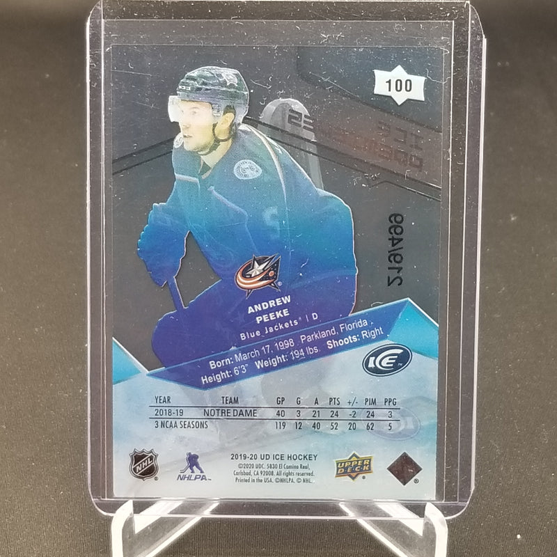 2019 UPPER DECK ICE - ICE PREMIERES - A. PEEKE - #100 - #'D/499 - RC