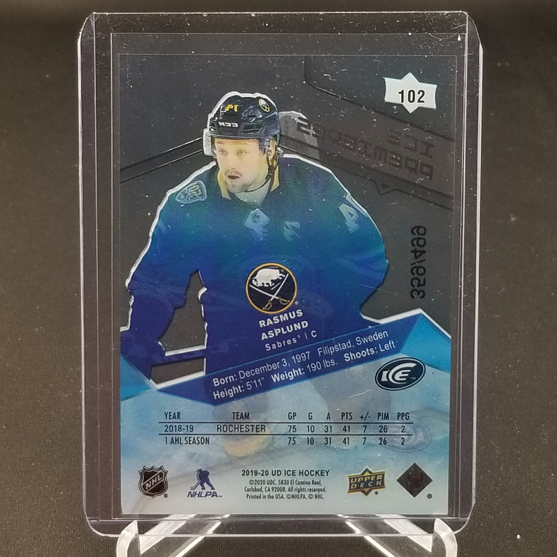 2019 UPPER DECK ICE - ICE PREMIERES - R. ASPLUND - #102 - #'D/499 - RC