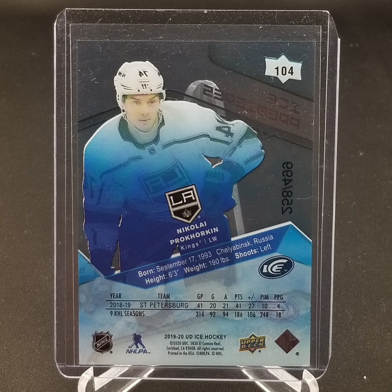 2019 UPPER DECK ICE - ICE PREMIERES - N. PROKHORKIN - #104 - #'D/499 - RC