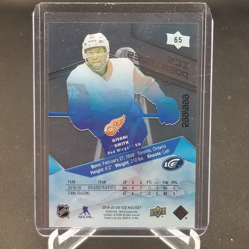 2019 UPPER DECK ICE - ICE PREMIERES - G. SMITH - #65 - #'D/999 - RC
