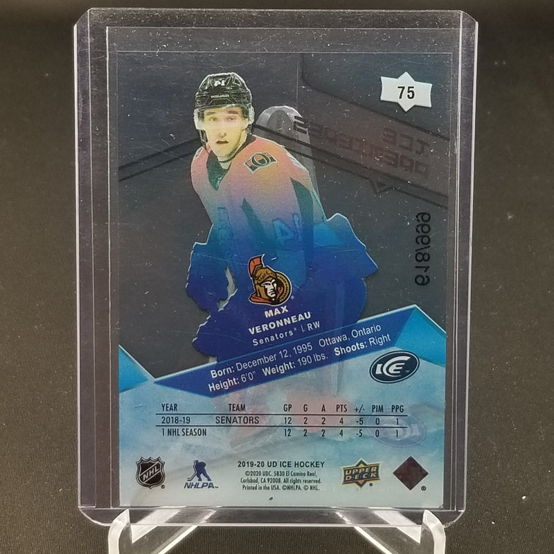 2019 UPPER DECK ICE - ICE PREMIERES - M. VERONNEAU - #75 - #'D/999 - RC