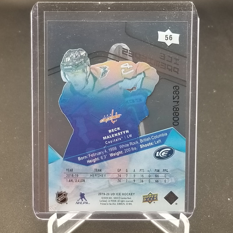 2019 UPPER DECK ICE - ICE PREMIERES - B. MALENSTYN - #56 - #'D/1299 - RC