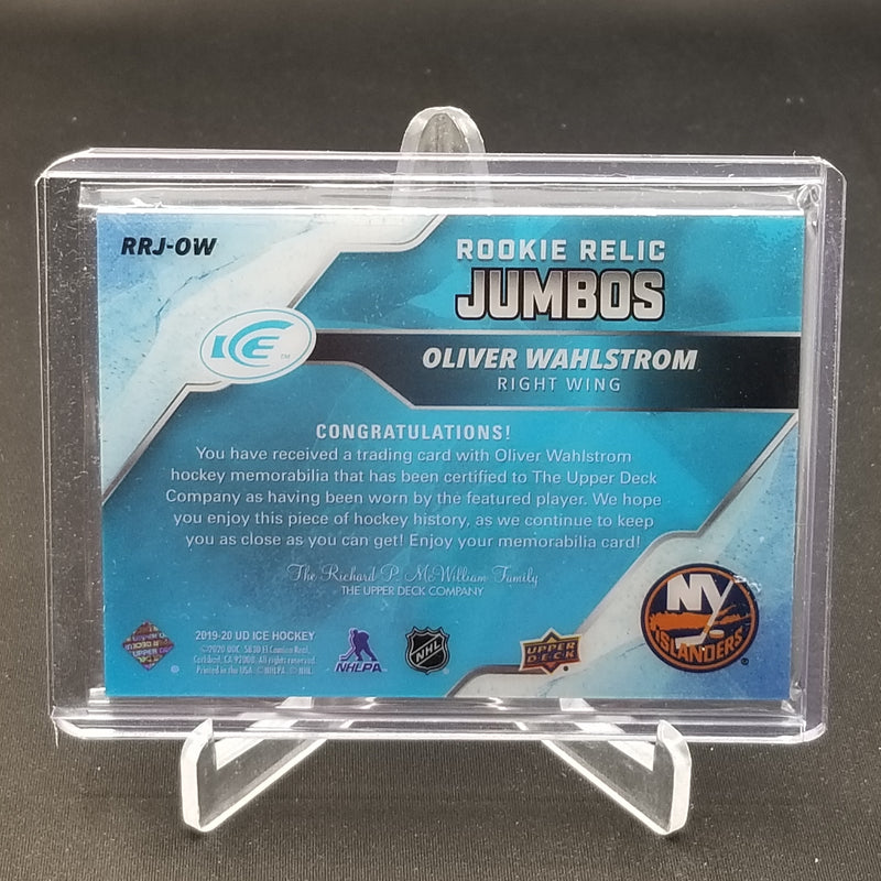2019 UPPER DECK ICE - ICE PREMIERES - ROOKIE RELIC JUMBOS - O. WAHLSTROM - #RRJ-OW - #'D/199 - RELIC - RC