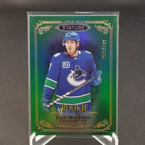 2019 UPPER DECK STATURE - GREEN ROOKIE - Z. MacEWEN - #161 - #'D/149 - RC