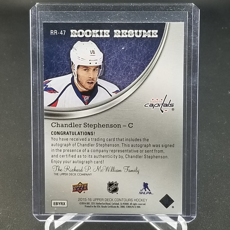 2015 UPPER DECK CONTOURS - ROOKIE RESUME - C. STEPHENSON -