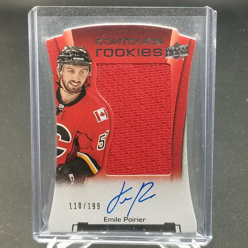 2015 UPPER DECK CONTOURS - CONTOURS ROOKIES - E. POIRIER - #133 - #'D/199 - AUTGRAPH - RELIC - RC