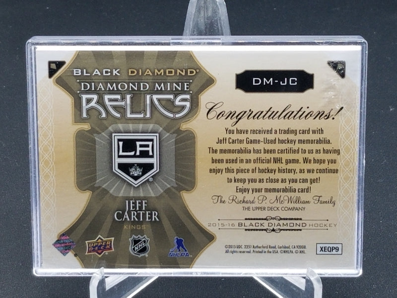 2015 UPPER DECK BLACK DIAMOND - DIAMOND MINE RELICS - J. CARTER - #DM-JC - #'D/25 - RELIC