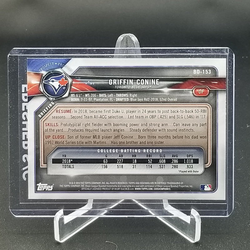 2018 TOPPS BOWMAN - 1ST BOWMAN - G. CONINE -