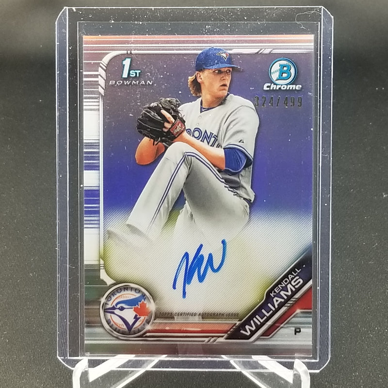 2019 TOPPS BOWMAN CHROME - 1ST BOWMAN - REFRACTOR - K. WILLIAMS - #CDA-KW - #'D/499 - AUTOGRAPH