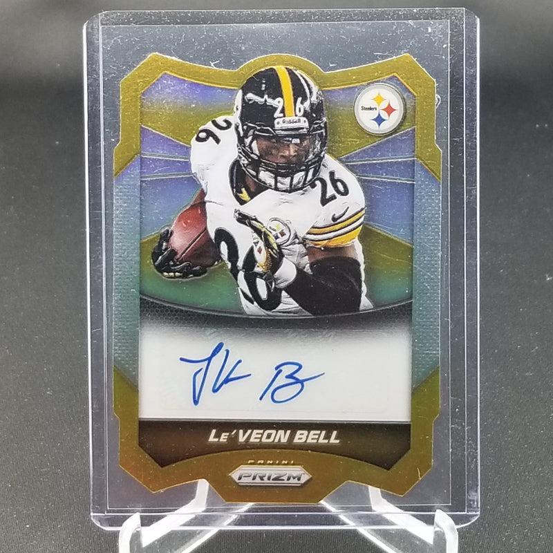 2014 PANINI PRIZM - DIE CUT GOLD - L. BELL - #A-LB - #'D/10 - AUTOGRAPH