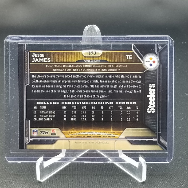 2015 TOPPS CHROME - ORANGE - J. JAMES -
