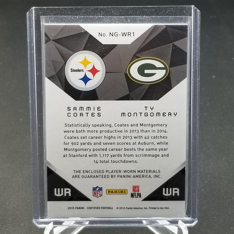 2015 PANINI CERTIFIED - NEW GENERATION DUALS - S. COATES / T. MONTGOMERY - #NG-WR1 - #'D/799 - DUAL RELIC