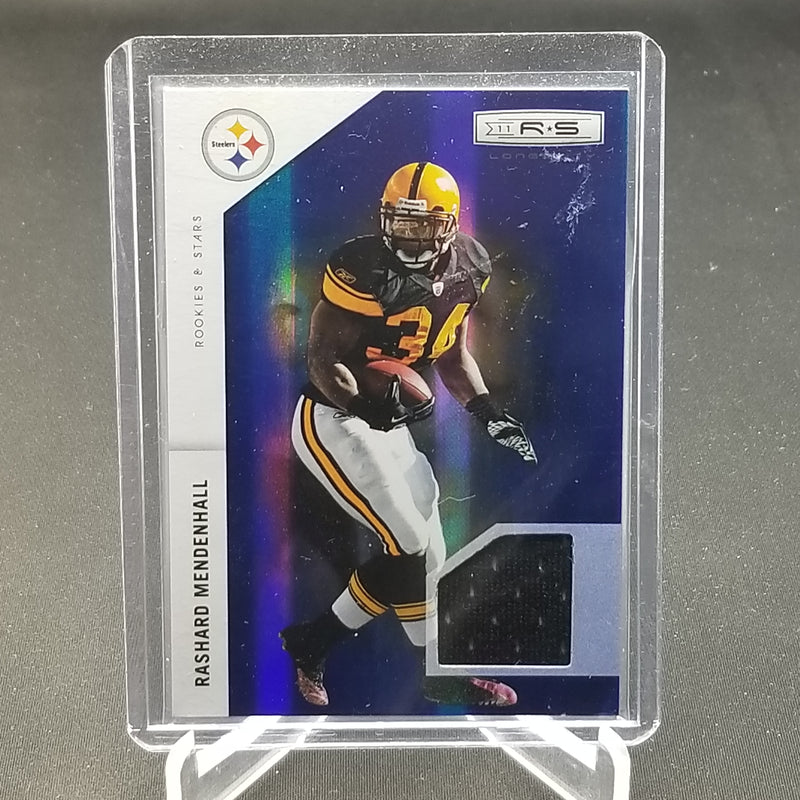 2011 PANINI ROOKIES & STARS - LONGEVITY SAPPHIRE MATERIALS - R. MENDENHALL - #118 - #'D/100 - RELIC - RC