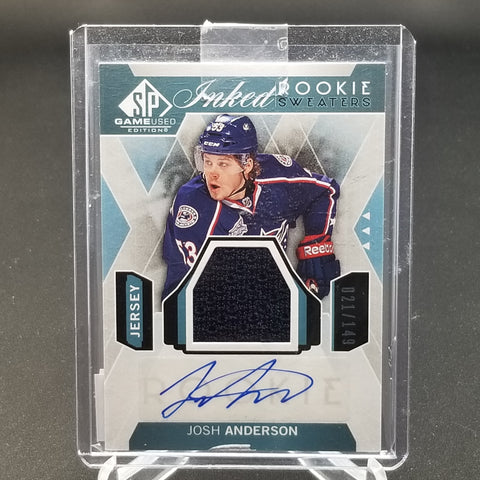 2015 UPPER DECK SP GAME USED - INKED ROOKIE SWEATERS - J. ANDERSON - #IRS-JA - #'D/149 - RELIC - AUTOGRAPH - RC