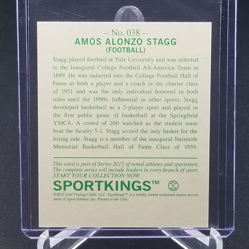2015 LEAF SPORTKINGS - MINI - A. ALONZO STAGG -