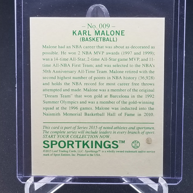 2015 LEAF SPORTKINGS - MINI - GREEN - K. MALONE -