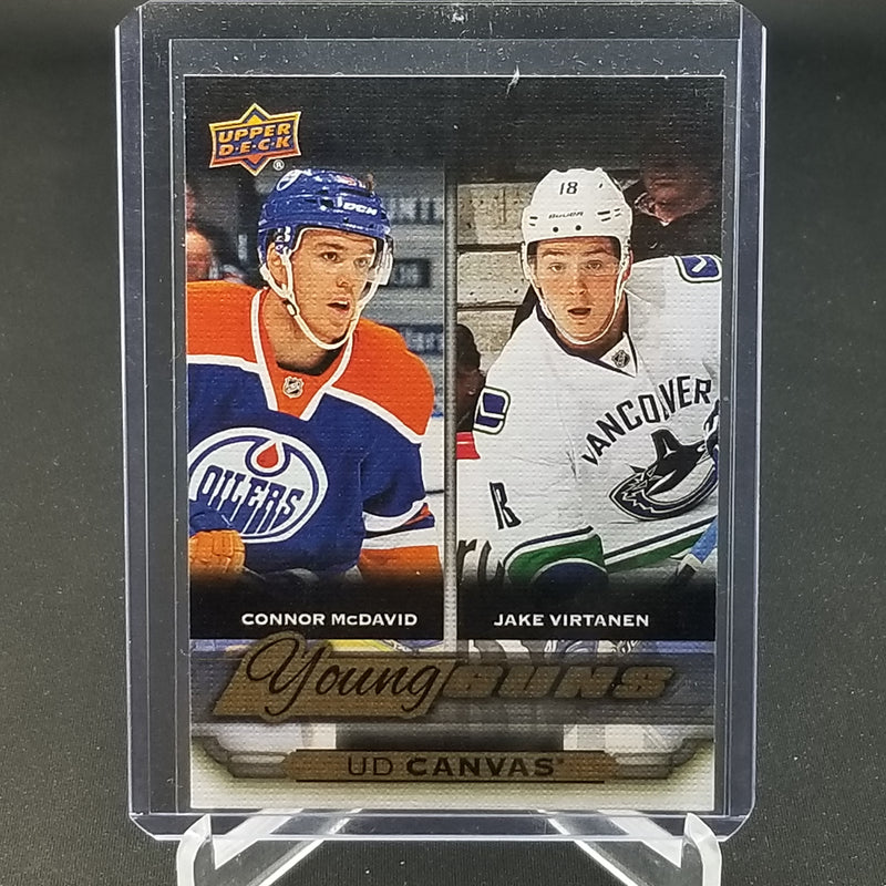 2015 UPPER DECK SERIES TWO - UD CANVAS CHECKLIST - YOUNG GUNS - C. MCDAVID / J. VIRTANEN -