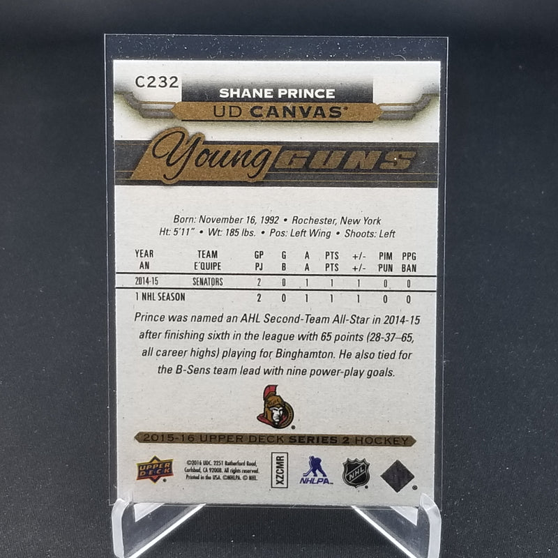 2015 UPPER DECK SERIES TWO - UD CANVAS - YOUNG GUNS - S. PRINCE -