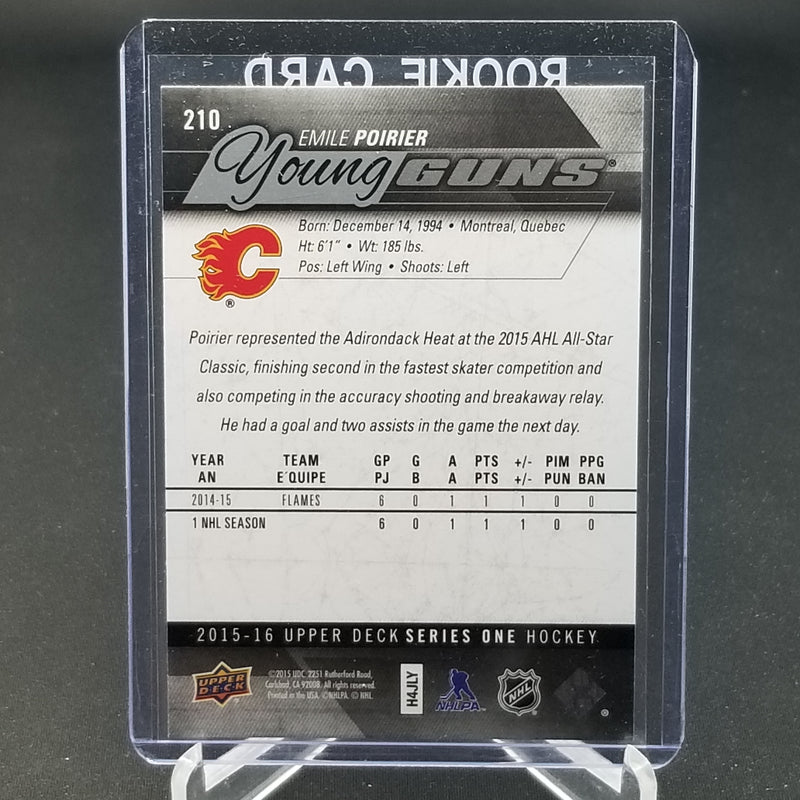 2015 UPPER DECK SERIES ONE - YOUNG GUNS - E. POIRIER -