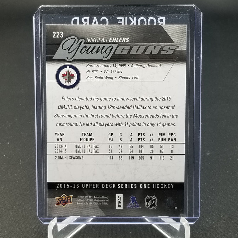2015 UPPER DECK SERIES ONE - YOUNG GUNS - N. EHLERS -
