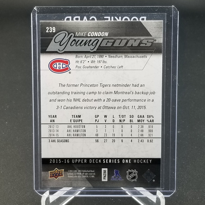 2015 UPPER DECK SERIES ONE - YOUNG GUNS - M. CONDON -