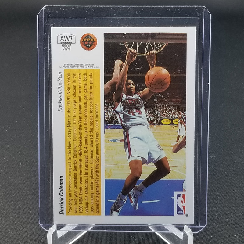 1991 UPPER DECK - ROOKIE OF THE YEAR HOLOGRAM - D. COLEMAN -