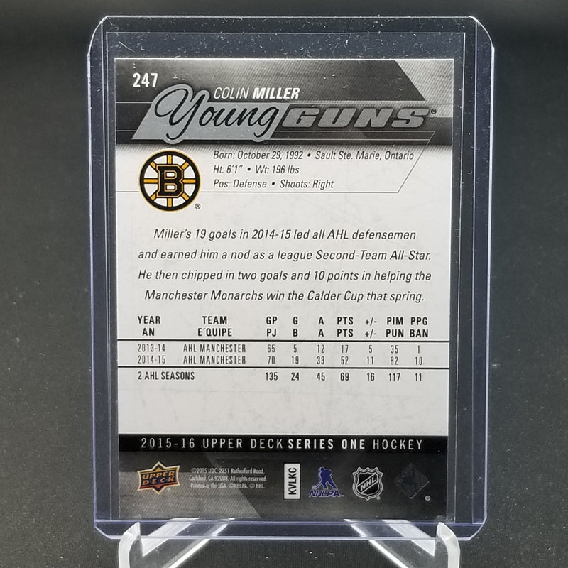 2015 UPPER DECK SERIES ONE - YOUNG GUNS - C. MILLER -