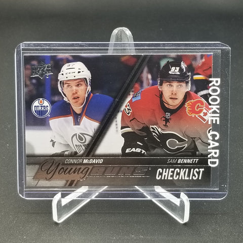 2015 UPPER DECK SERIES ONE - YOUNG GUNS CHECKLIST - C. MCDAVID / S. BENNETT - #250 - RC