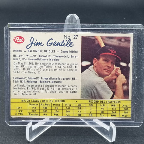 1962 POST - J. GENTILE - POST - #27A