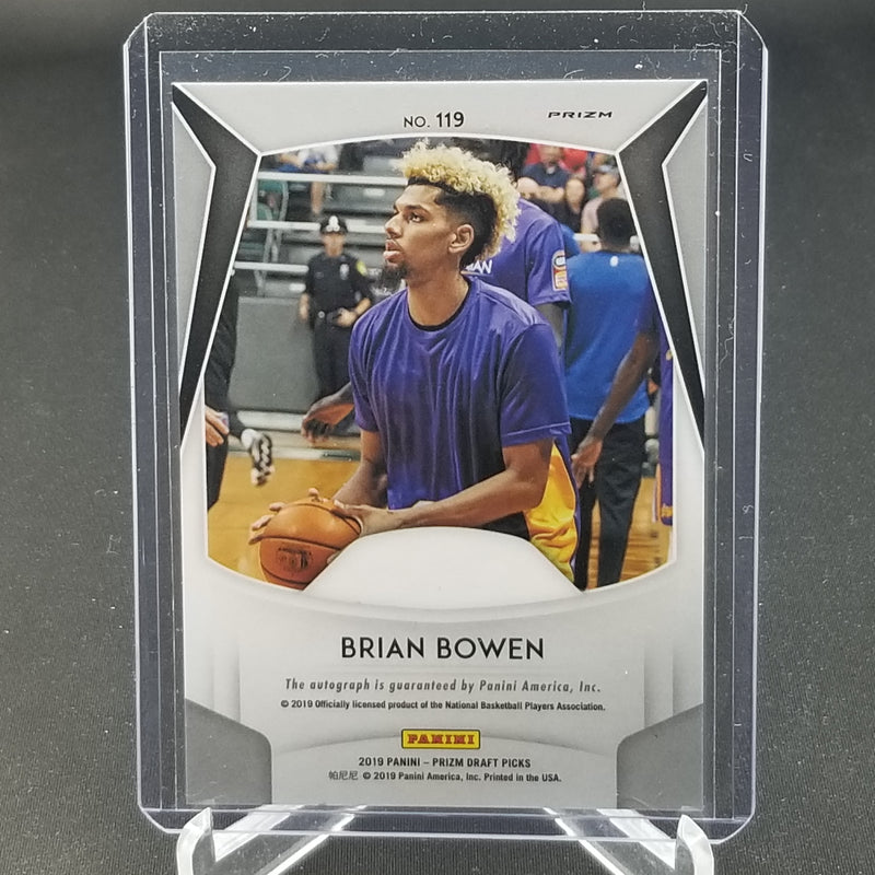 2019 PANINI PRIZM DRAFT PICKS - SILVER PRIZM - B. BOWEN -