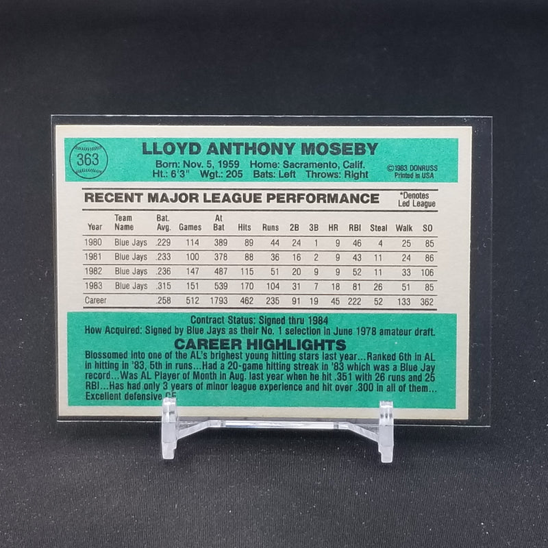 1983 DONRUSS - L. MOSEBY -
