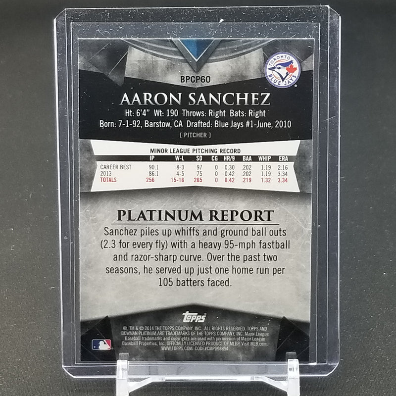 2014 TOPPS BOWMAN PLATINUM - CHROME REFRACTOR - A. SANCHEZ -