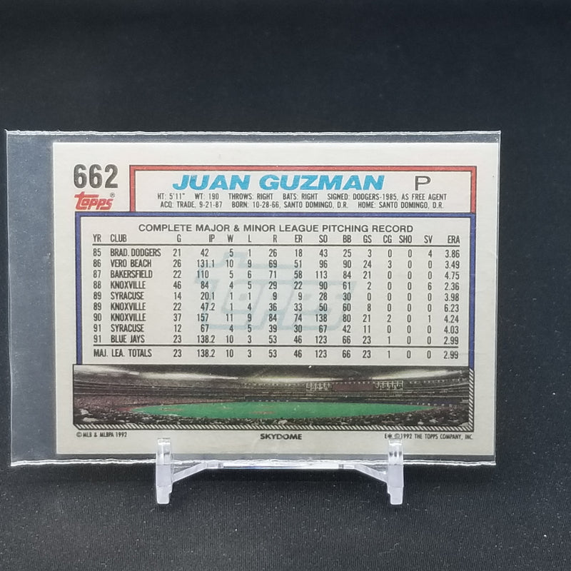 1992 TOPPS - J. GUZMAN -