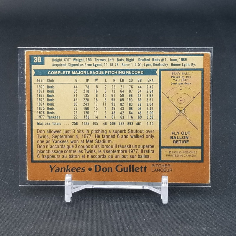1978 O-PEE-CHEE - D. GULLETT -