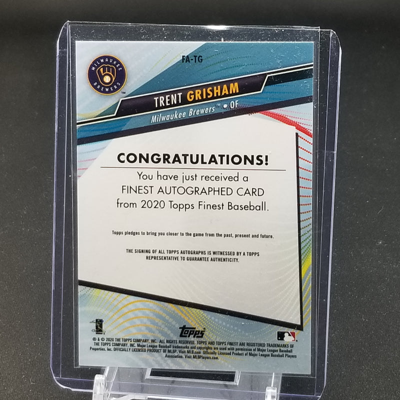 2020 TOPPS FINEST - BLUE REFRACTOR - T. GRISHAM - #FA-TG - #'D/150 - AUTOGRAPH - RC