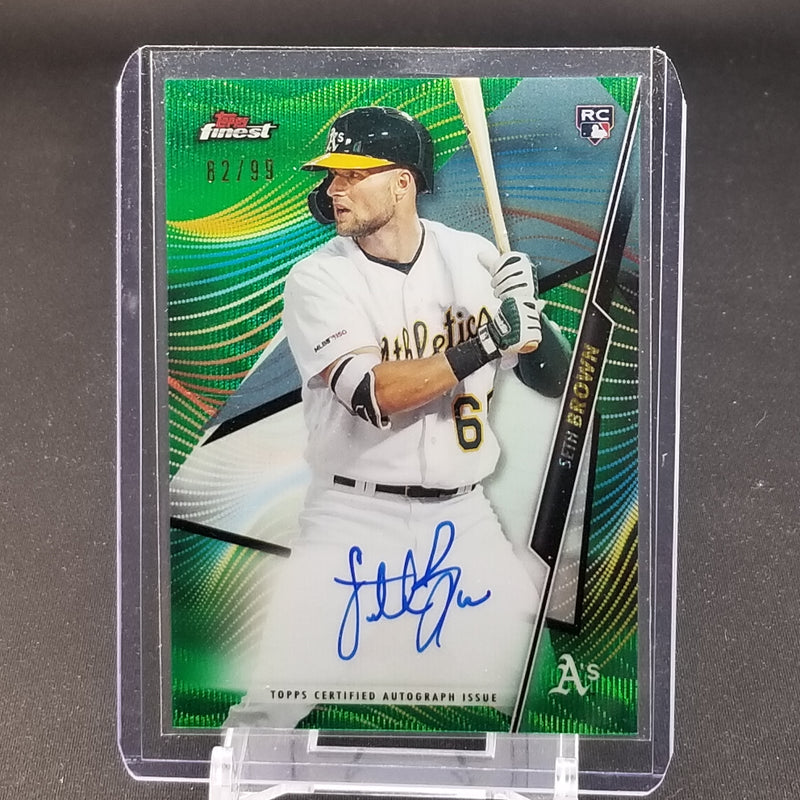 2020 TOPPS FINEST - GREEN WAVE REFRACTOR - S. BROWN - #FA-SBR - #'D/99 - AUTOGRAPH - RC