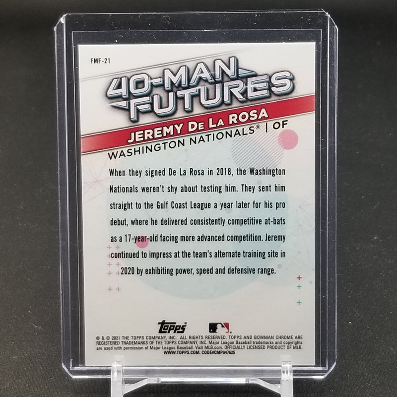 2021 TOPPS BOWMAN CHROME - 40-MAN FUTURES - J. De La ROSA - #FMF-21 - #'D/150