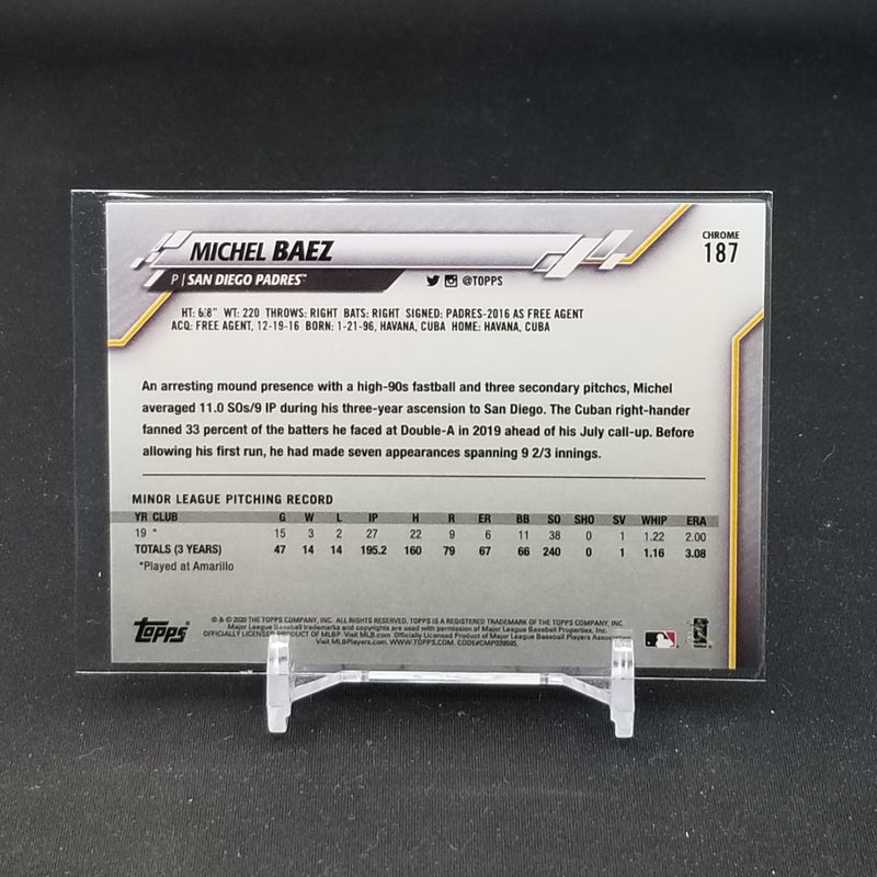 2020 TOPPS CHROME - NEGATIVE REFRACTOR - M. BAEZ -