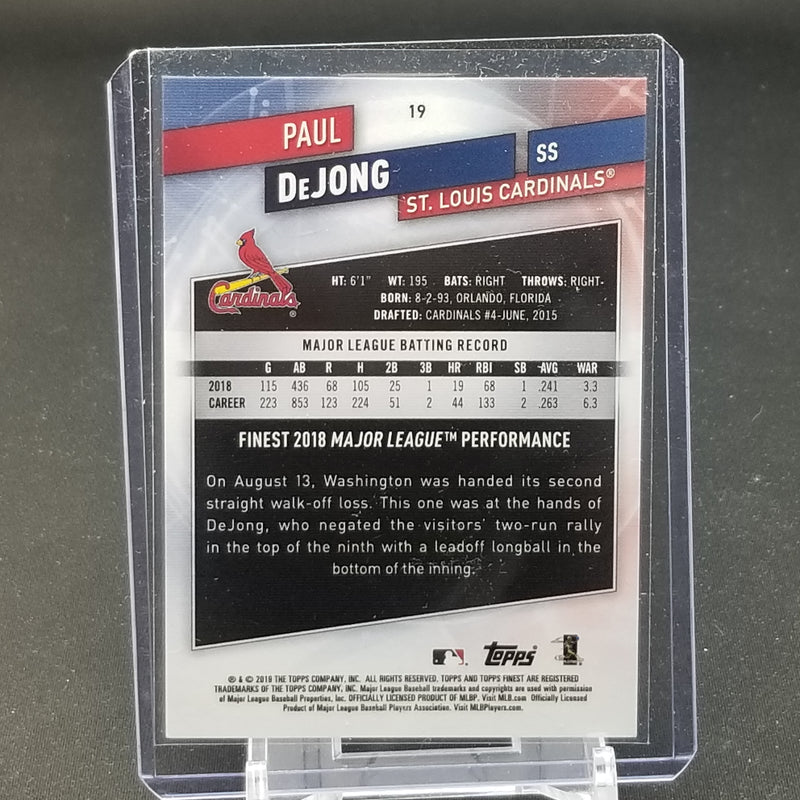 2019 TOPPS FINEST - PURPLE REFRACTOR - P. DEJONG - #19 - #'D/250