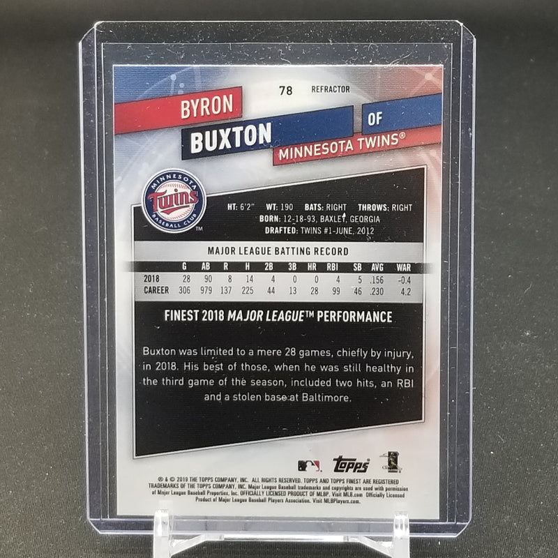 2019 TOPPS FINEST - SILVER REFRACTOR - B. BUXTON -