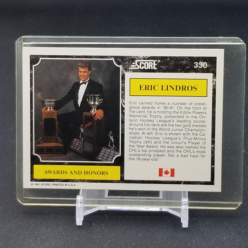 1991 SCORE - AWARDS AND HONOURS - E. LINDROS -