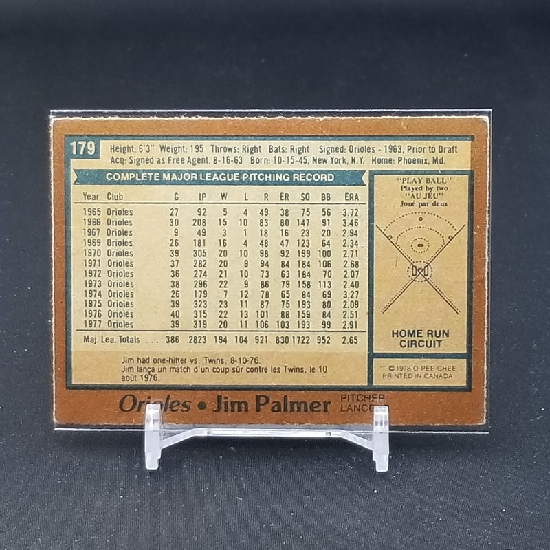 1978 TOPPS - J. PALMER -