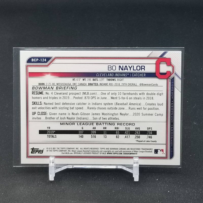 2021 TOPPS BOWMAN CHROME - BLUE REFRACTOR - B. NAYLOR - #BCP-124 - #'D/150
