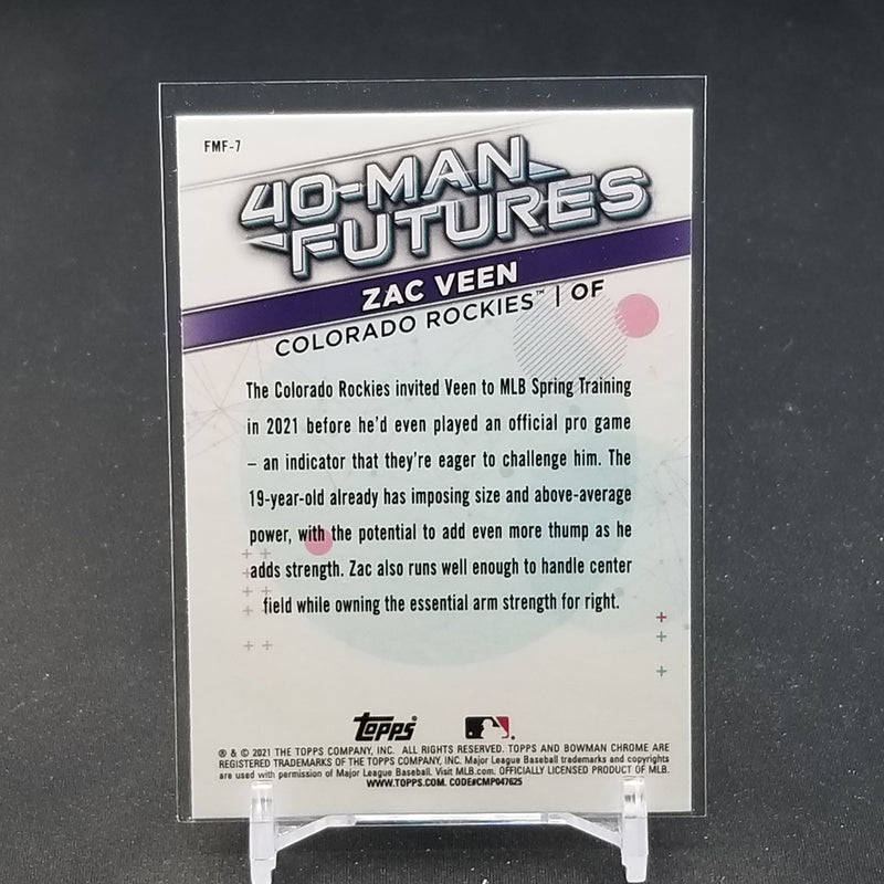 2021 TOPPS BOWMAN CHROME - 40-MAN FUTURES - Z. VEEN -